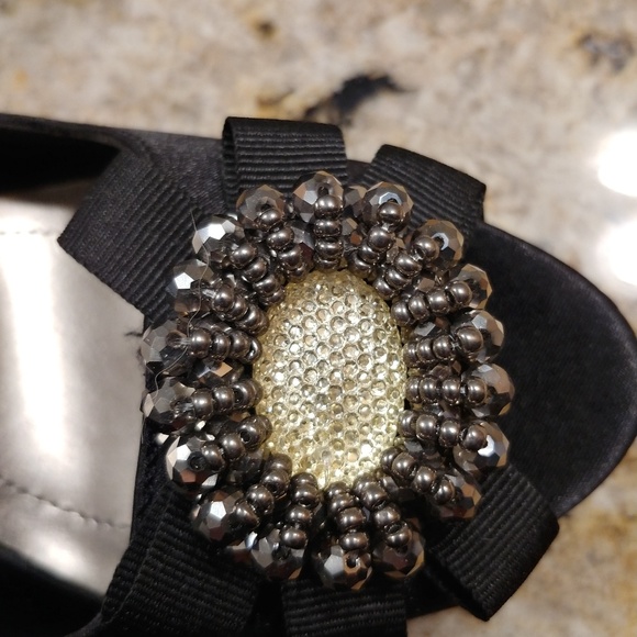 Apt 9 Black Satin Heels 8.5 - Picture 5 of 7